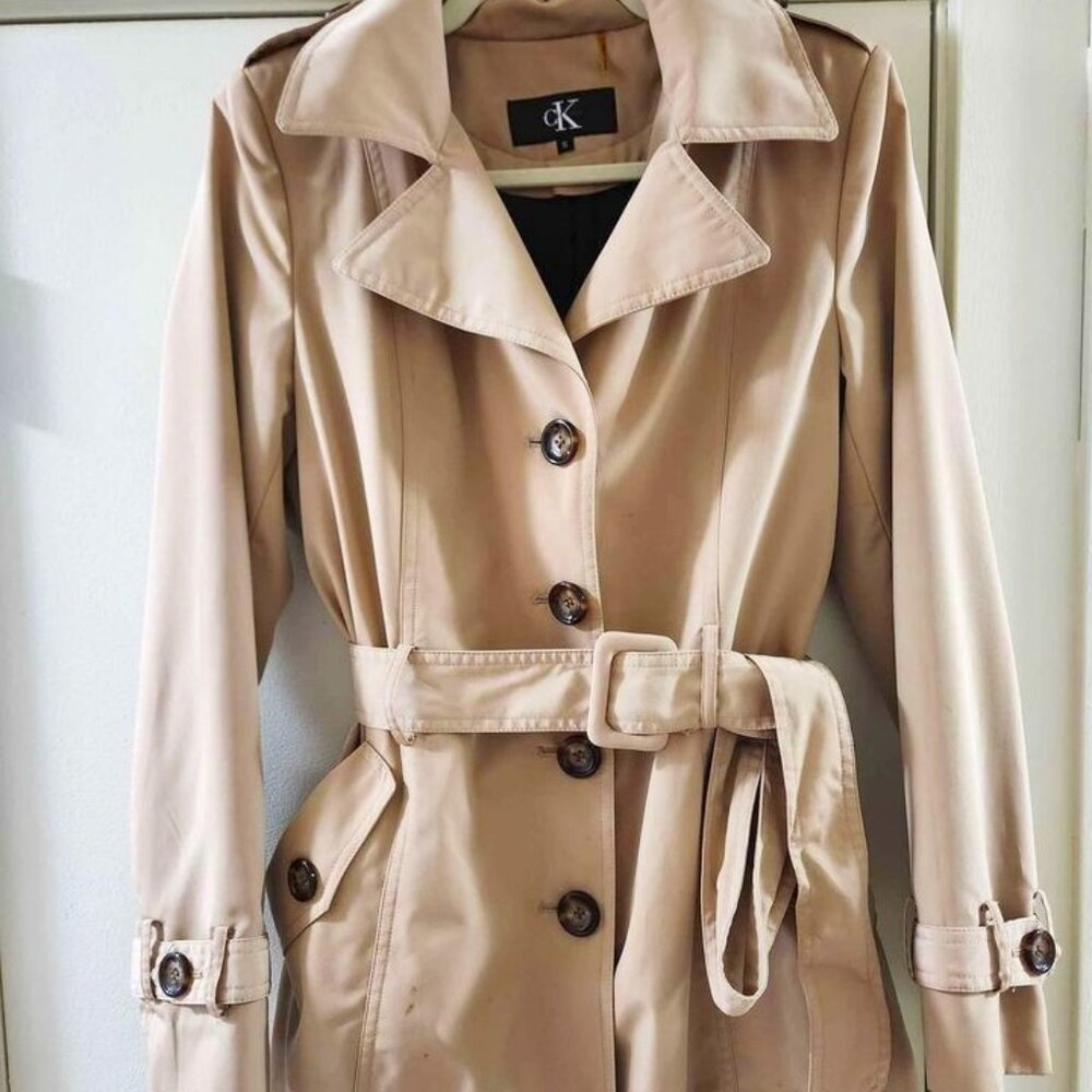 Calvin Klein Women's Beige Trench Coat [Size S]
